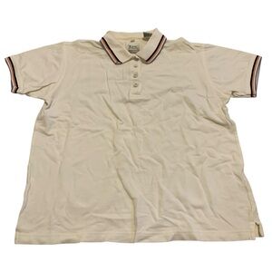 Vtg Lady Fairway Golf Polo Shirt M/M 100% Cotton 80s 90s Striped Collar